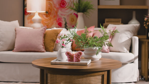 Luminara Blooming Mauve Flameless Candle Butterfly