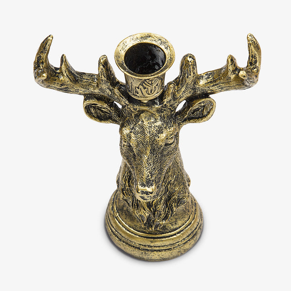 Luminara Brass Reindeer Taper Holder