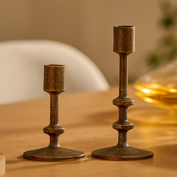 Luminara Brass Wrought Iron Modern Taper Holders