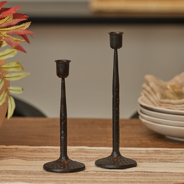 Luminara Bronze Wrought Iron Taper Holder
