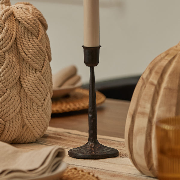 luminara Bronze Wrought Iron Taper Holder