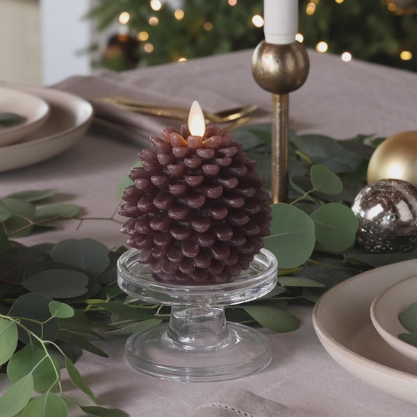 Luminara Brown Flameless Candle Pinecone