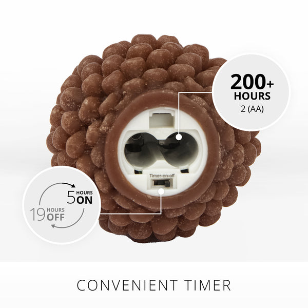 Luminara Brown Flameless Candle Pinecone
