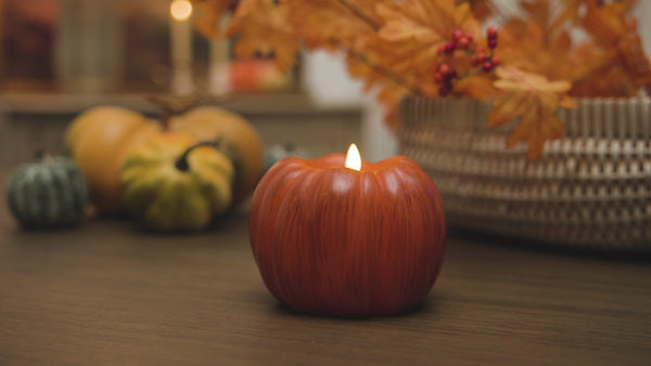 Luminara Burnt Orange Flameless Candle Pumpkin