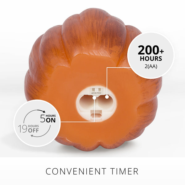 Luminara Burnt Orange Flameless Candle Pumpkin