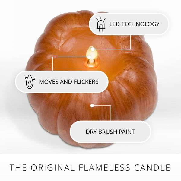 Luminara Burnt Orange Flameless Candle Pumpkin