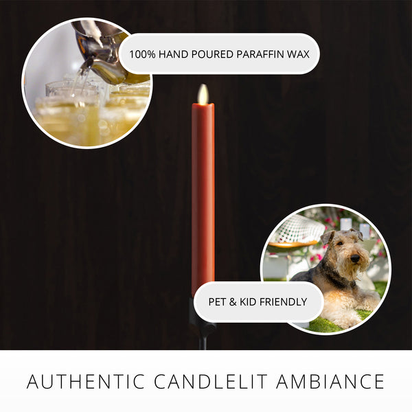 Luminara Burnt Orange Flameless Candle Taper