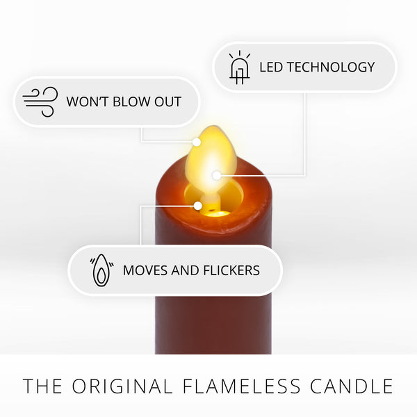 Luminara Burnt Orange Flameless Candle Taper