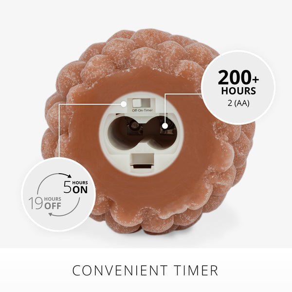 Luminara Caramel Café Flameless Candle Pinecones