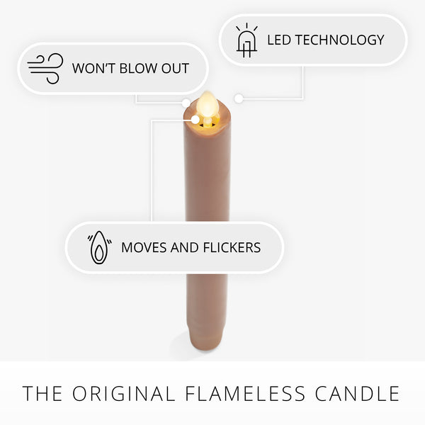 Luminara Caramel Café Flameless Candle Taper