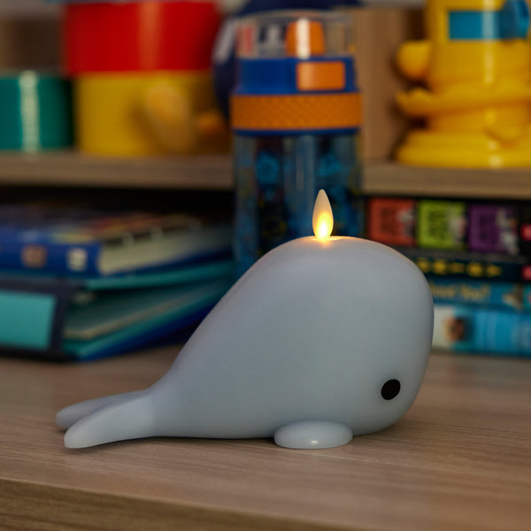 Luminara Celestial Blue Flameless Candle Whale