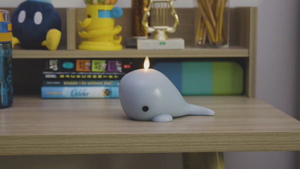 Luminara Celestial Blue Flameless Candle Whale
