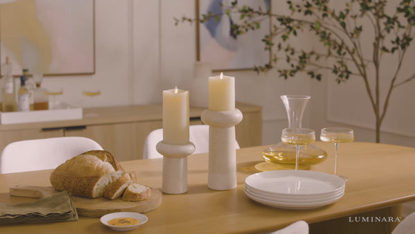 Luminara Chalky Ivory Flameless Candle Pillar
