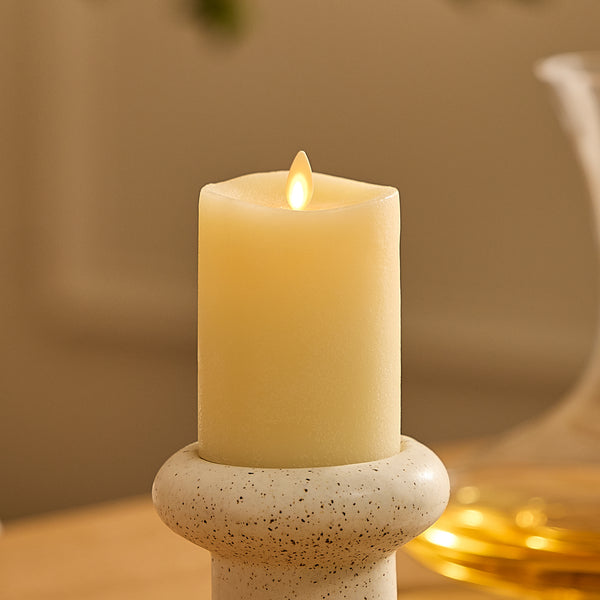 luminara Chalky Ivory Flameless Candle Pillar