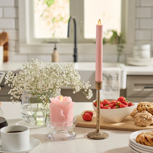 Luminara Crystal Rose Flameless Candle Rose Bud