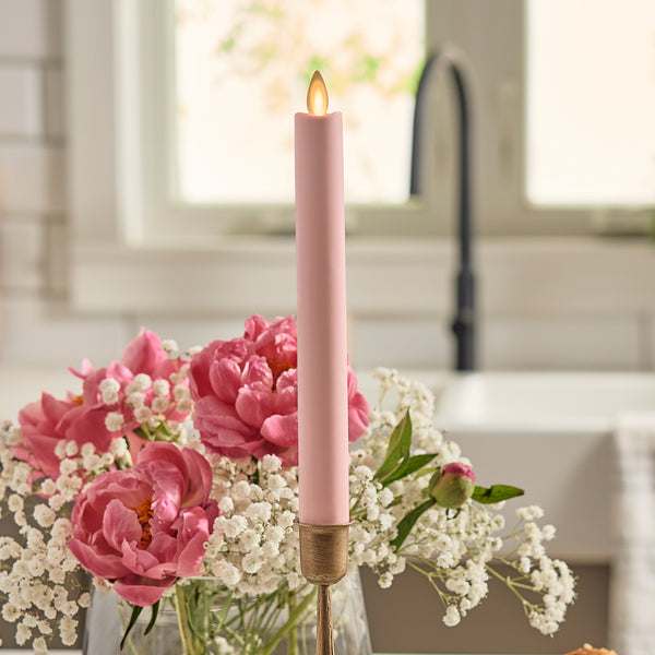 luminara Crystal Rose Flameless Candle Taper