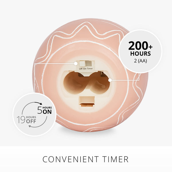 Luminara Dusky Rose Flameless Candle Egg