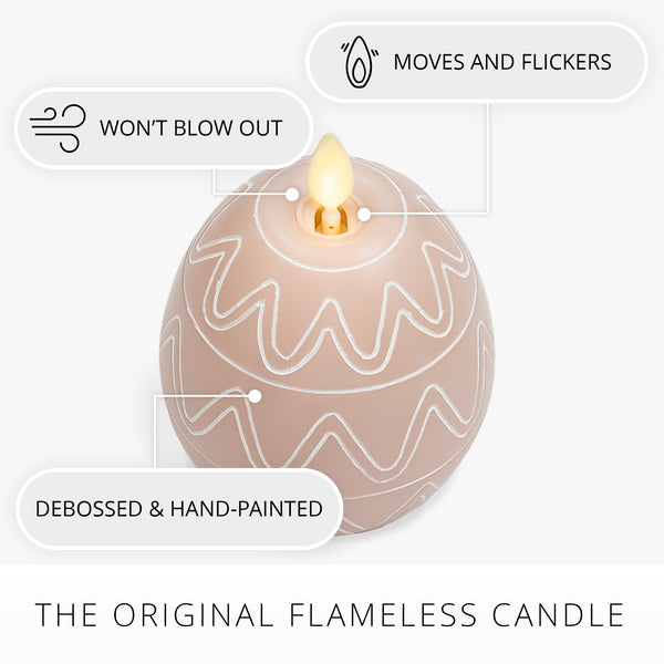 Luminara Dusky Rose Flameless Candle Egg
