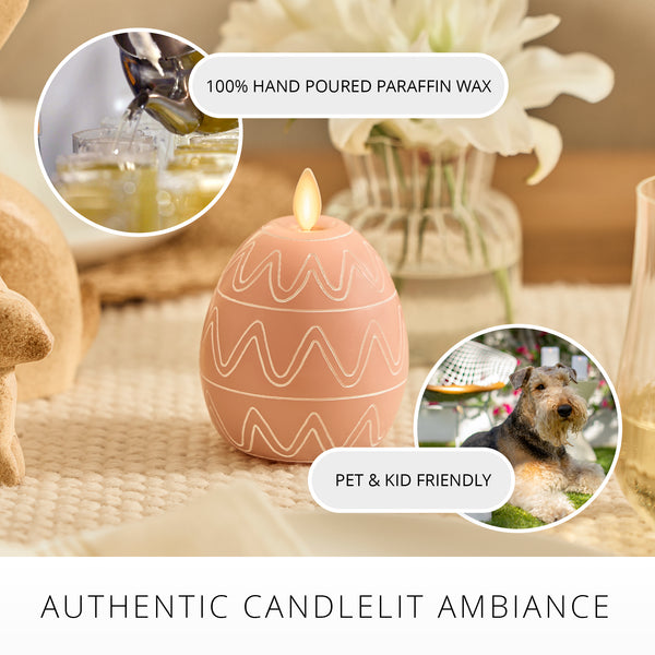Luminara Dusky Rose Flameless Candle Egg