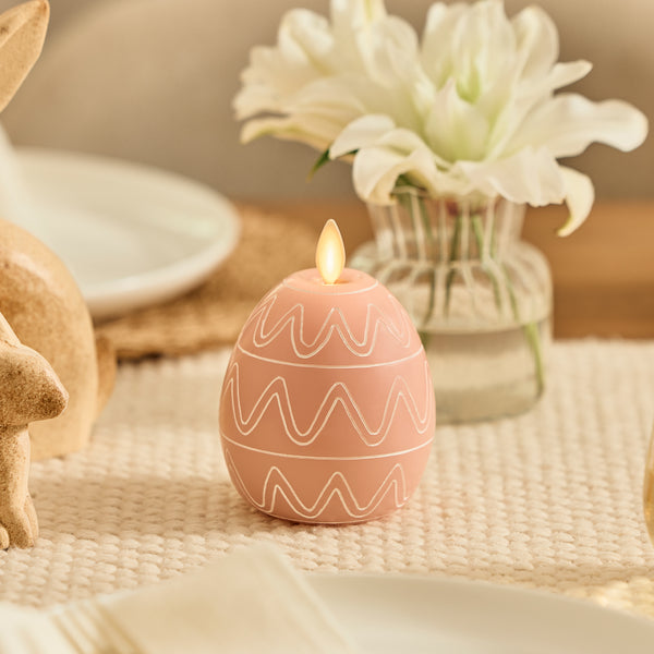 luminara Dusky Rose Flameless Candle Egg