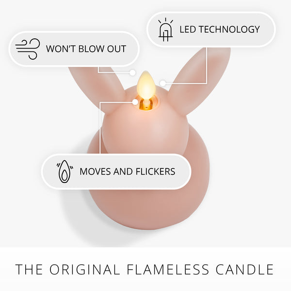 Luminara Dusky Rose Flameless Candle Small Bunny