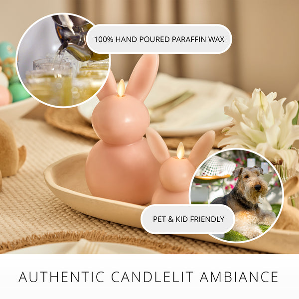 Luminara Dusky Rose Flameless Candle Small Bunny