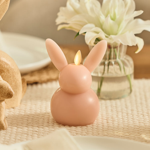 luminara Dusky Rose Flameless Candle Small Bunny