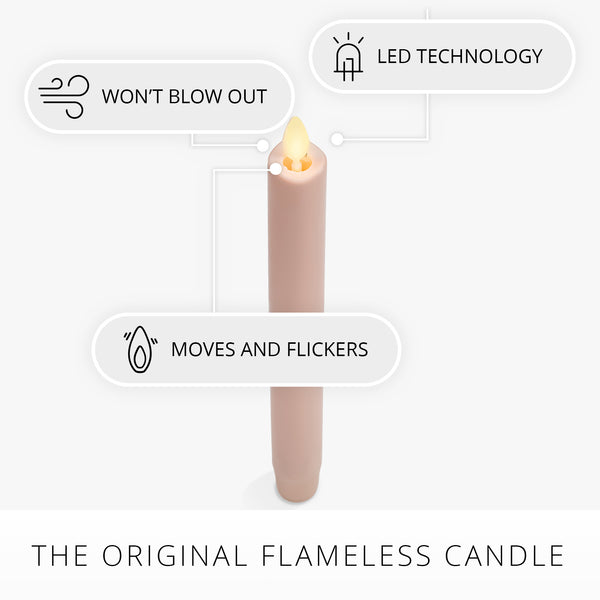 Luminara Dusky Rose Flameless Candle Taper