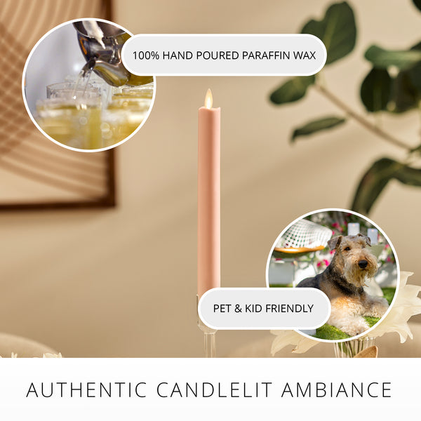 Luminara Dusky Rose Flameless Candle Taper