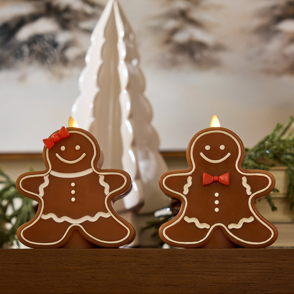 Luminara Gingerbread Boy Flameless Candle