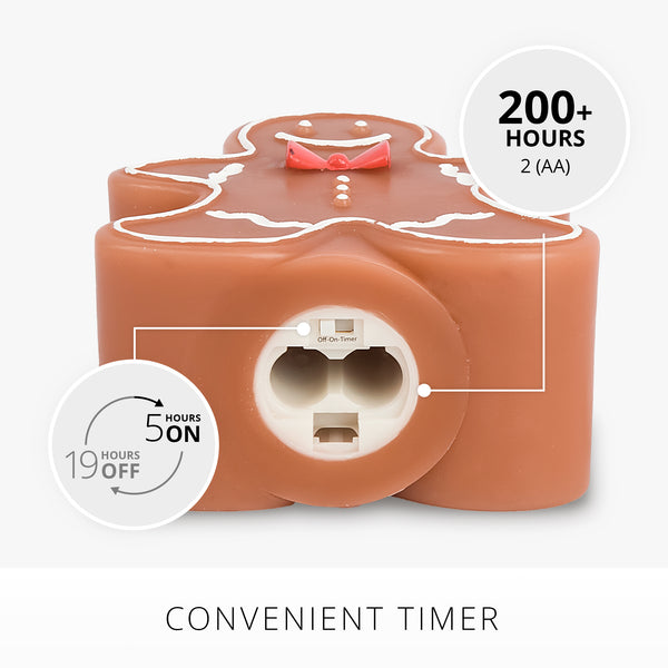 Luminara Gingerbread Boy Flameless Candle