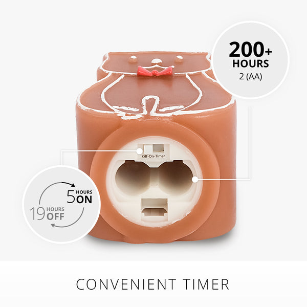 Luminara Gingerbread Cat Flameless Candle