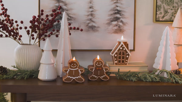 Luminara Gingerbread House Flameless Candle
