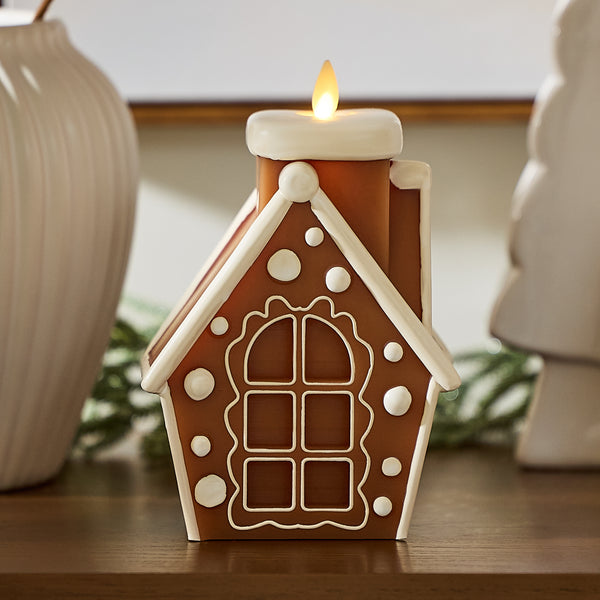 luminara Gingerbread House Flameless Candle