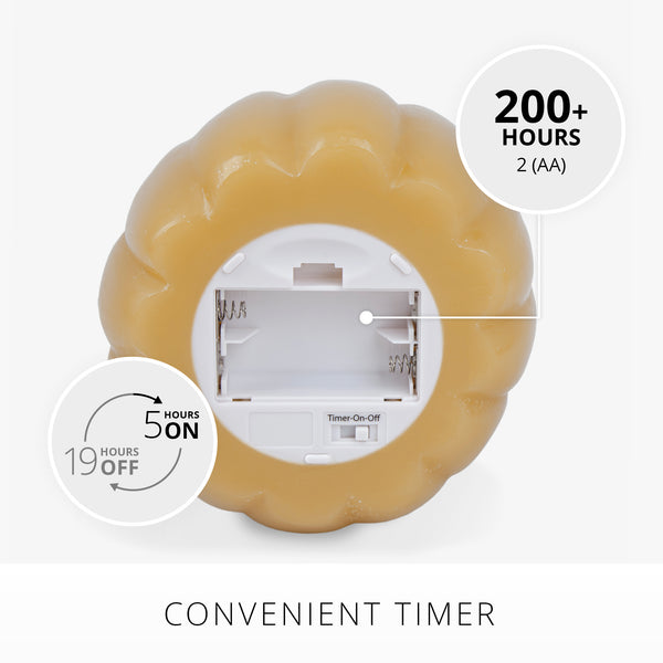 Luminara Harvest Gold Flameless Candle Pumpkin