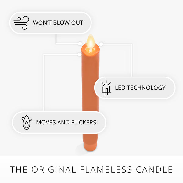 Luminara Harvest Pumpkin Flameless Candle Taper