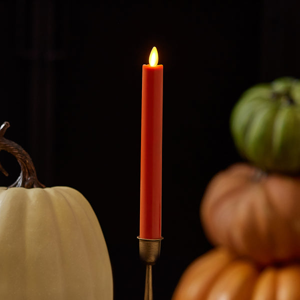 luminara Harvest Pumpkin Flameless Candle Taper