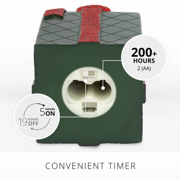 Luminara Holiday Green Flameless Candle Gift Box