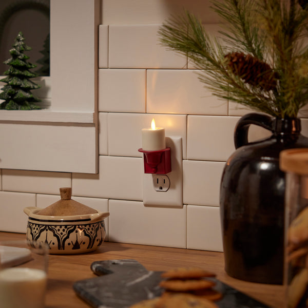 Luminara Holiday Red Flameless Candle Nightlight