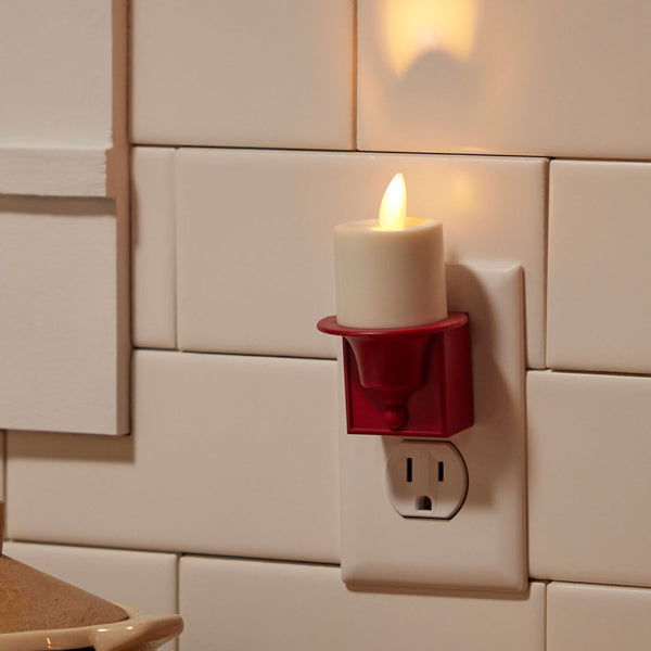 luminara Holiday Red Flameless Candle Nightlight