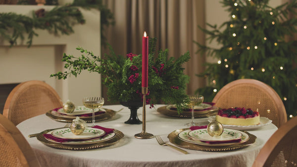 Luminara Holiday Red Flameless Candle Taper