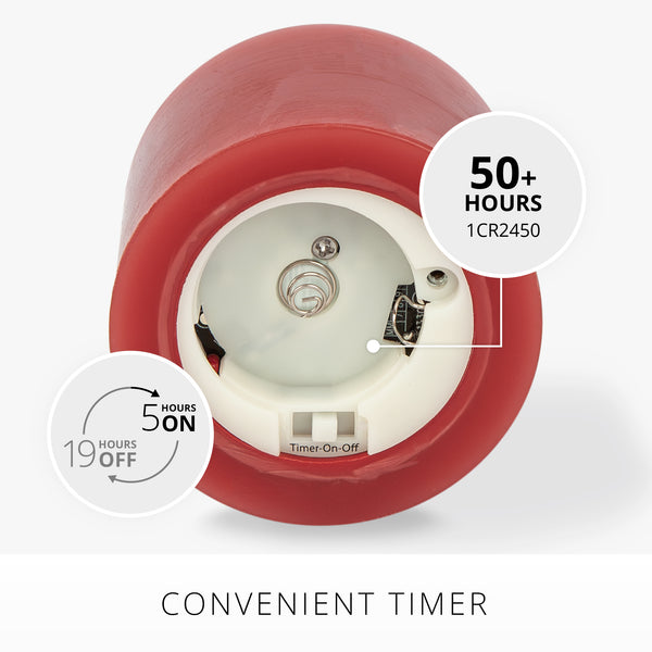 Luminara Holiday Red Flameless Candle Tealights