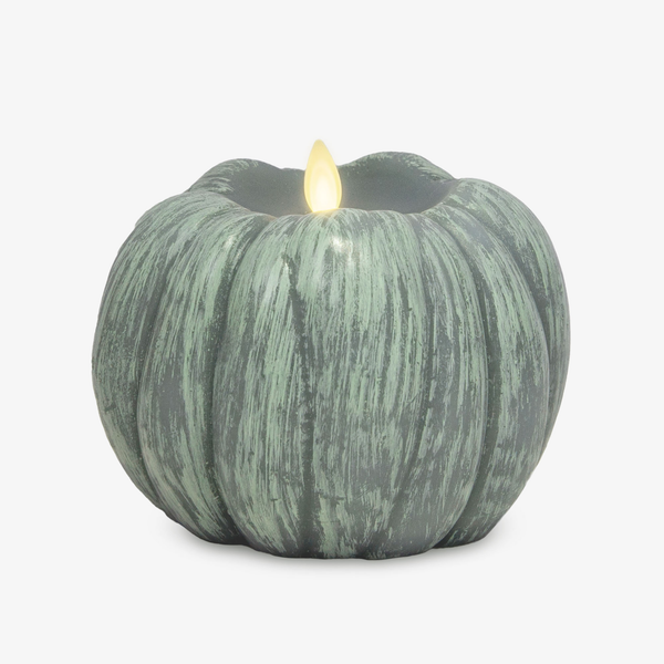 Luminara Iceberg Green Flameless Candle Pumpkin