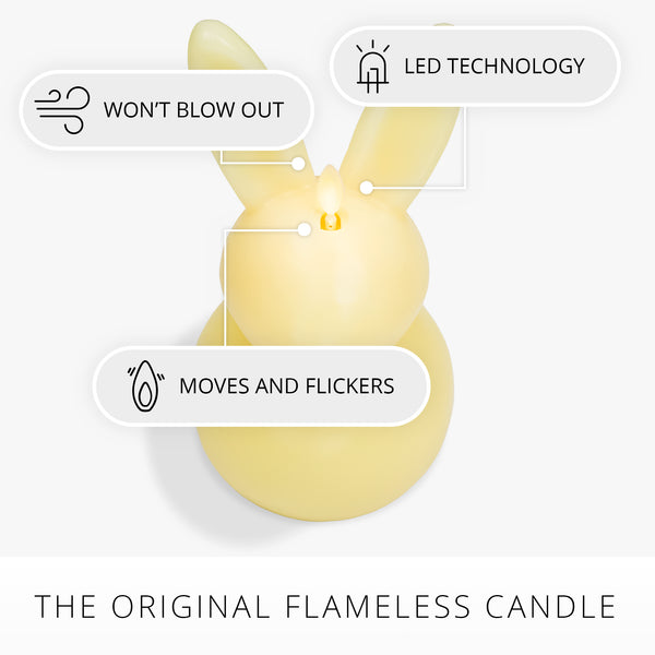 Luminara Lemon Chiffon Flameless Candle Bunny