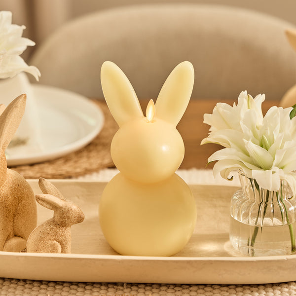 luminara Lemon Chiffon Flameless Candle Bunny