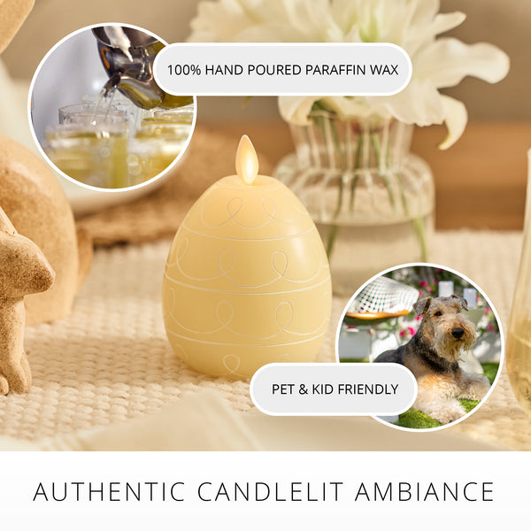 Luminara Lemon Chiffon Flameless Candle Egg
