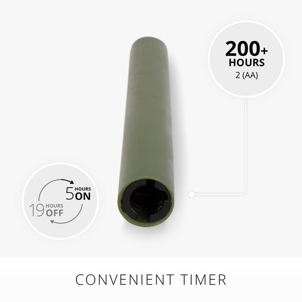Luminara Loden Green Flameless Candle Taper