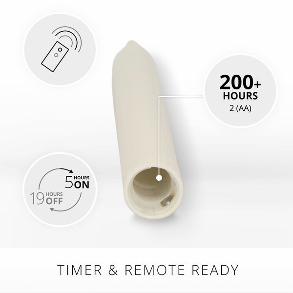 Luminara Pearl Ivory Flameless Candle Taper