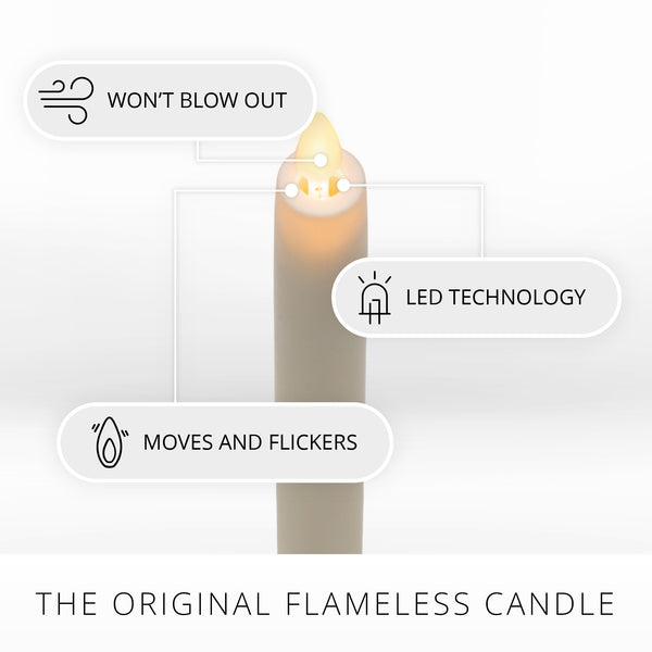Luminara Pearl Ivory Flameless Candle Taper