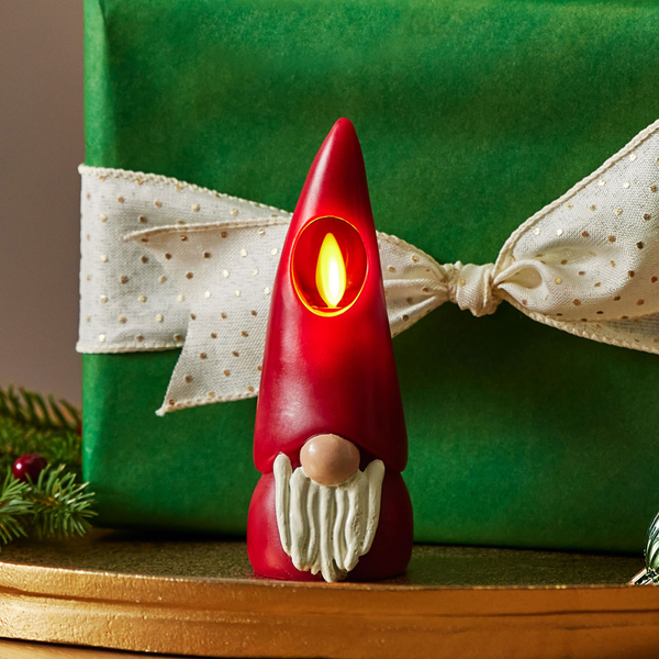 luminara Red Flameless Candle Gnome